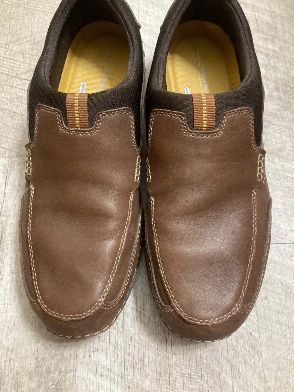 Rockport Walkability Men's Slip On Brown Leather Loafers - 10M